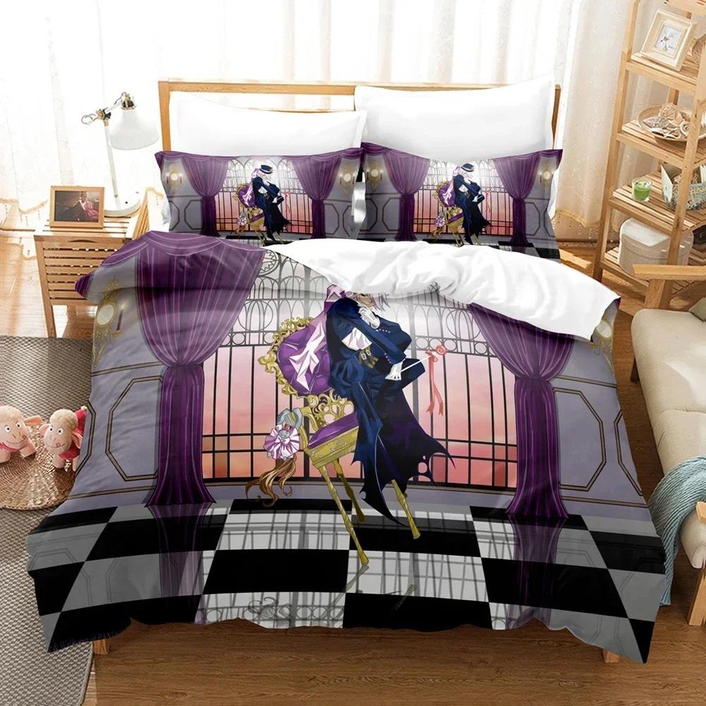 3D Tisk Anime Pandora Hearts Ložní Sada, Povlak na Peřinu Ložní Sada Přikrývka Povlak na Polštář, Velikost King Queen Twin Chlapci Dívky Dospělí