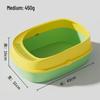 Compact Semi-Enclosed Cat Litter Box with Odor Proof Design