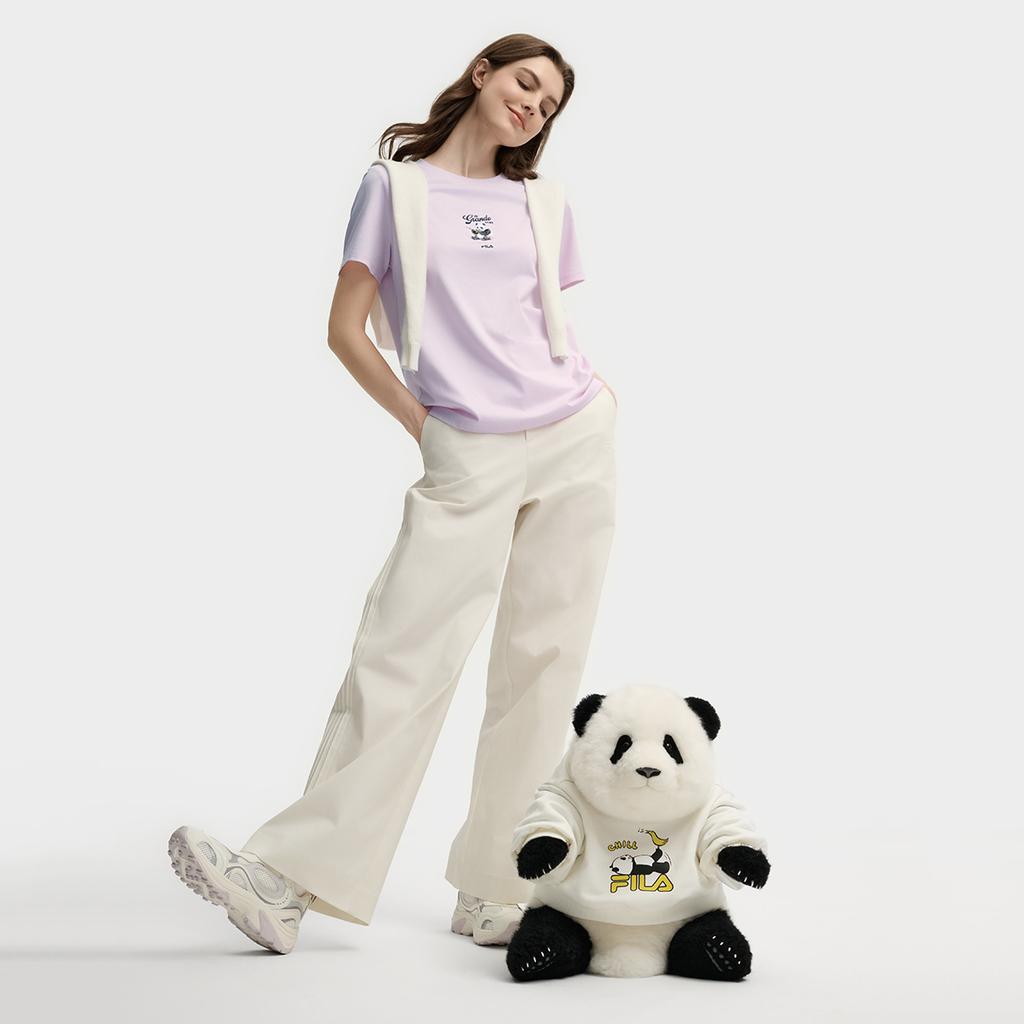 New FILA HERITAGE T Shirt Women's Frost Purple F11W538113FVT