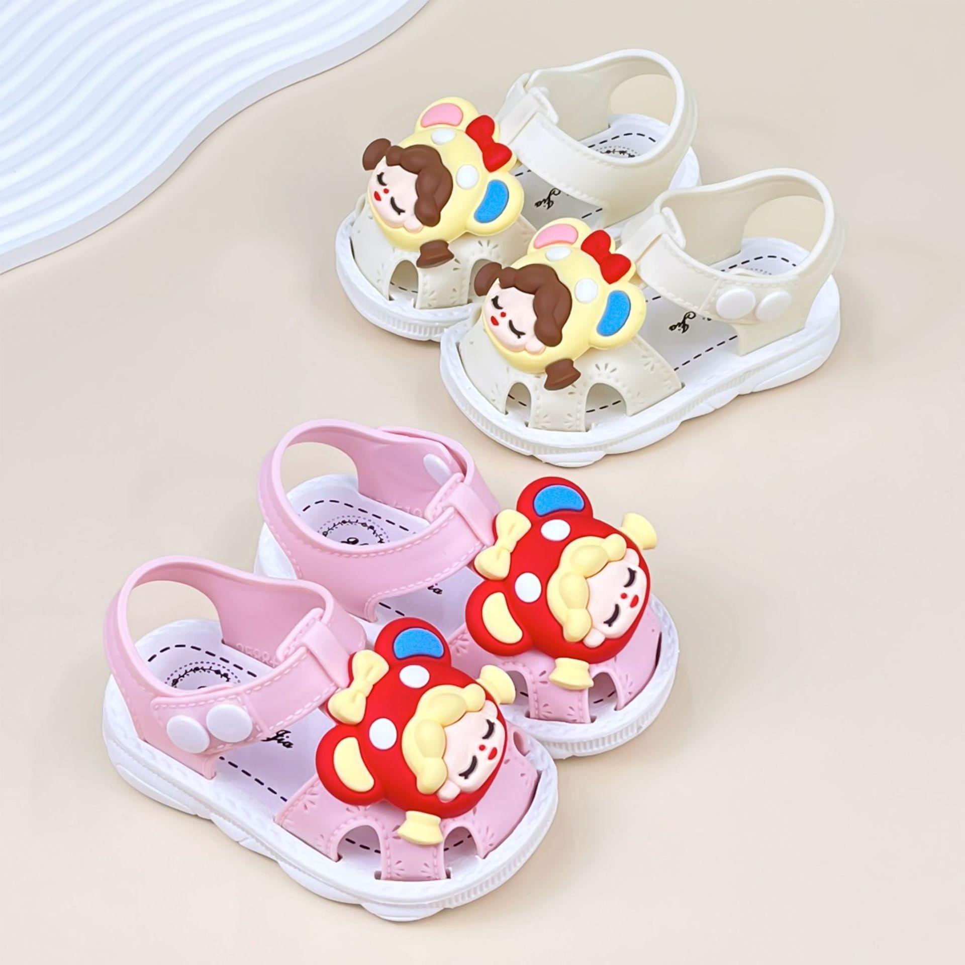 

New Summer Baby Walking Shoes for Girls, Soft Sole, Non-Slip, Closed-Toe, Infant and Toddler Sandals 21-25Code（No free shipp