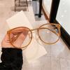1PC Anti-Blue Light Glasses Big Size Round Leopard Glasses Women Men Fashion Metal Optical Spectacle Eyeglass Computer Glasses