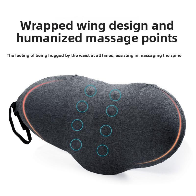Memory Foam Lumbar Pillow For Pregnancy And Bed Support With Cotton Cover For Home And Car Use