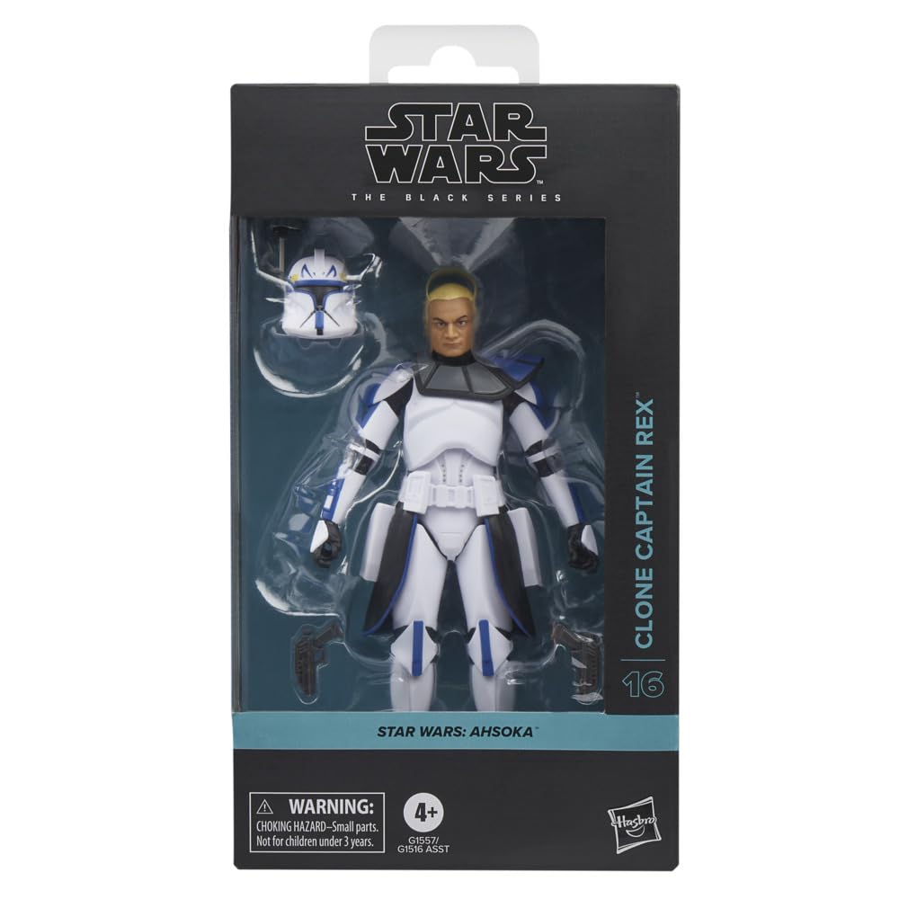 Hasbro Star Wars Black Series Clone Captain Rex, Star Wars: Ahsoka Premium Collection 15cm Action Figure G1557 Authentic