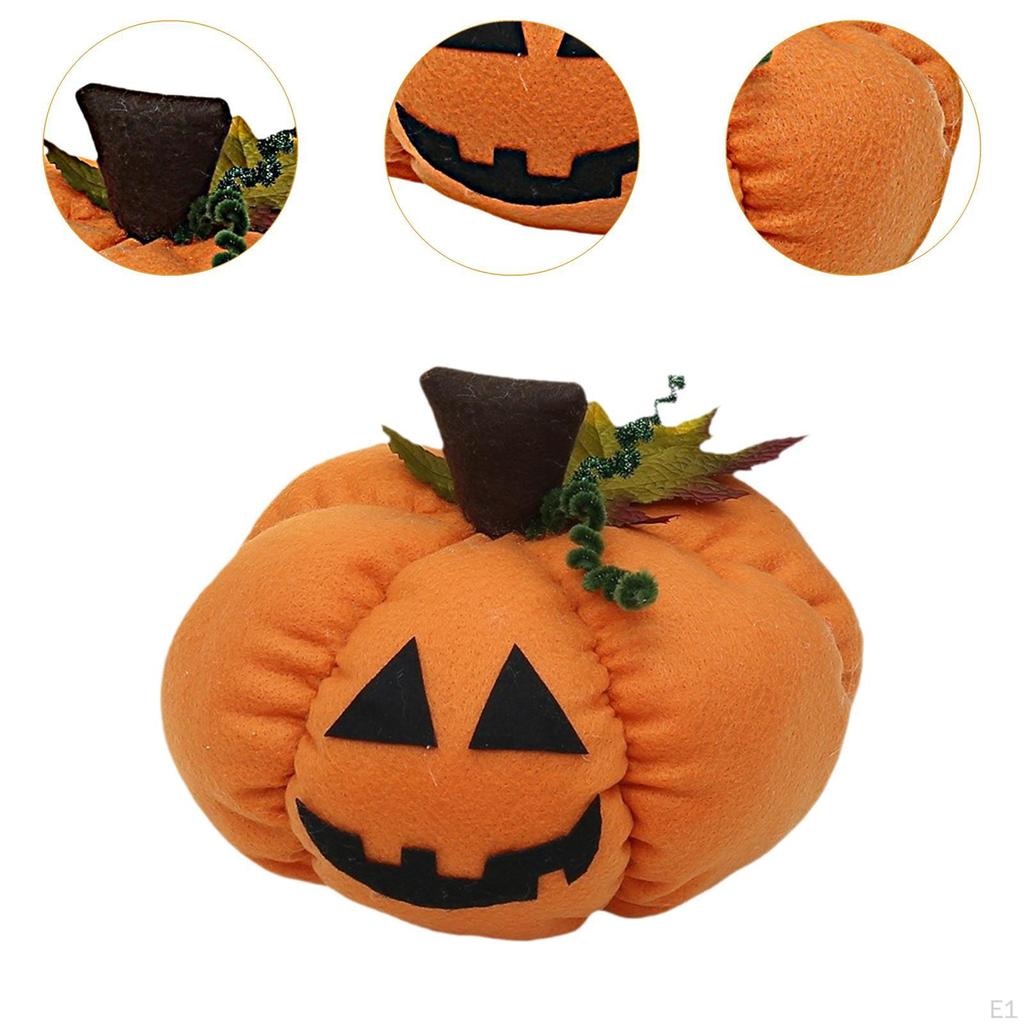 Halloween Pumpkin Ornament Artificial Figurine Desktop Festival Cloth Art Holiday Decoration