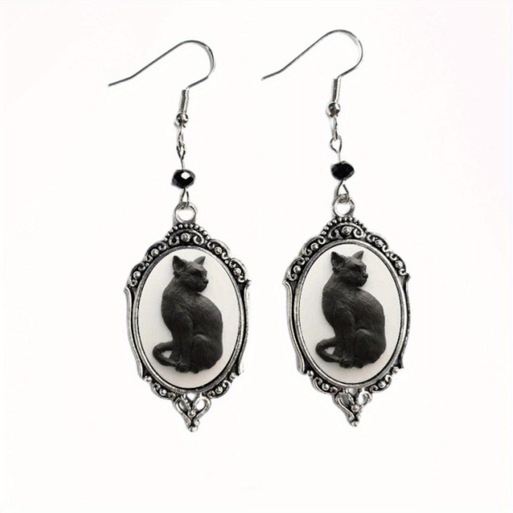 1 Pair, Simple and Elegant Cat-decorated Pendant, Women's Earrings Jewelry, Daily Party Gift