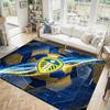 Leeds United Football Design Crystal Velvet Carpet Cozy Non?Slip Printed Rug For Bedroom Living Room Entrance