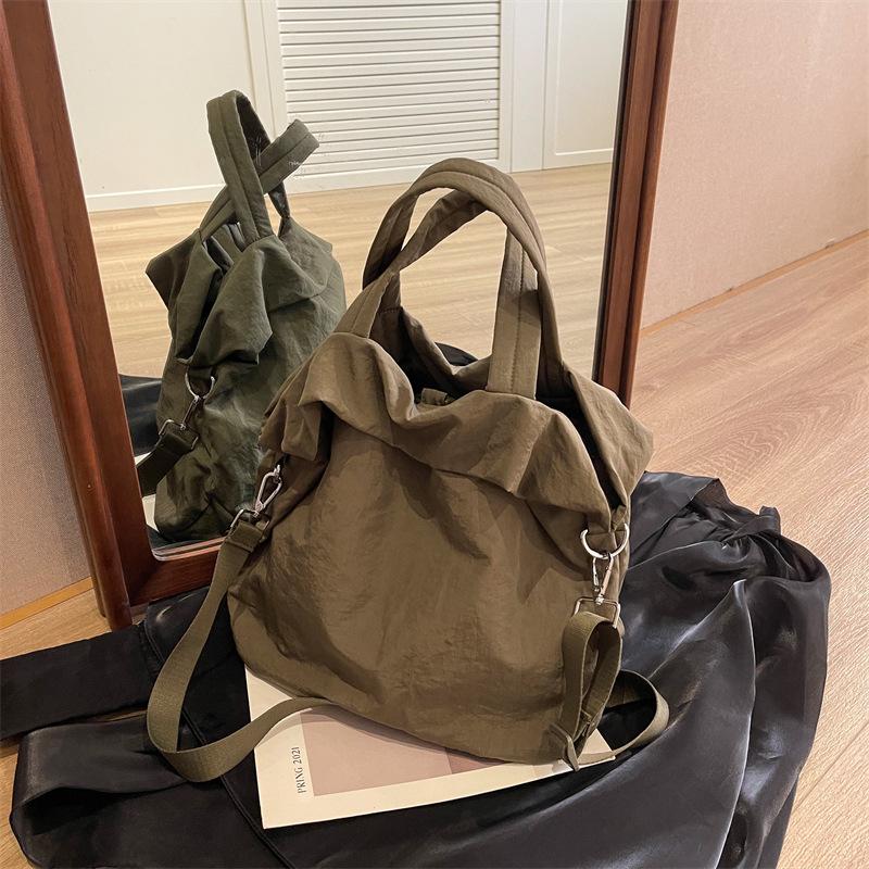2026 Korean Style Large Canvas Handbag Tote - Casual Single Shoulder Bag for Students