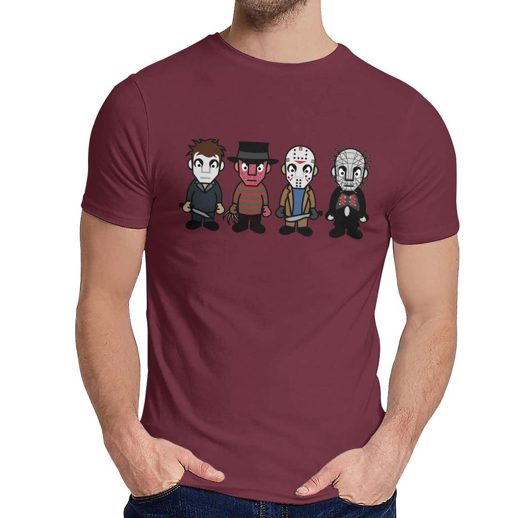 Custom Horror Movie Serial Killers Horror Movie Serial Killers T Shirt Man Hipster Cotton Clothes O