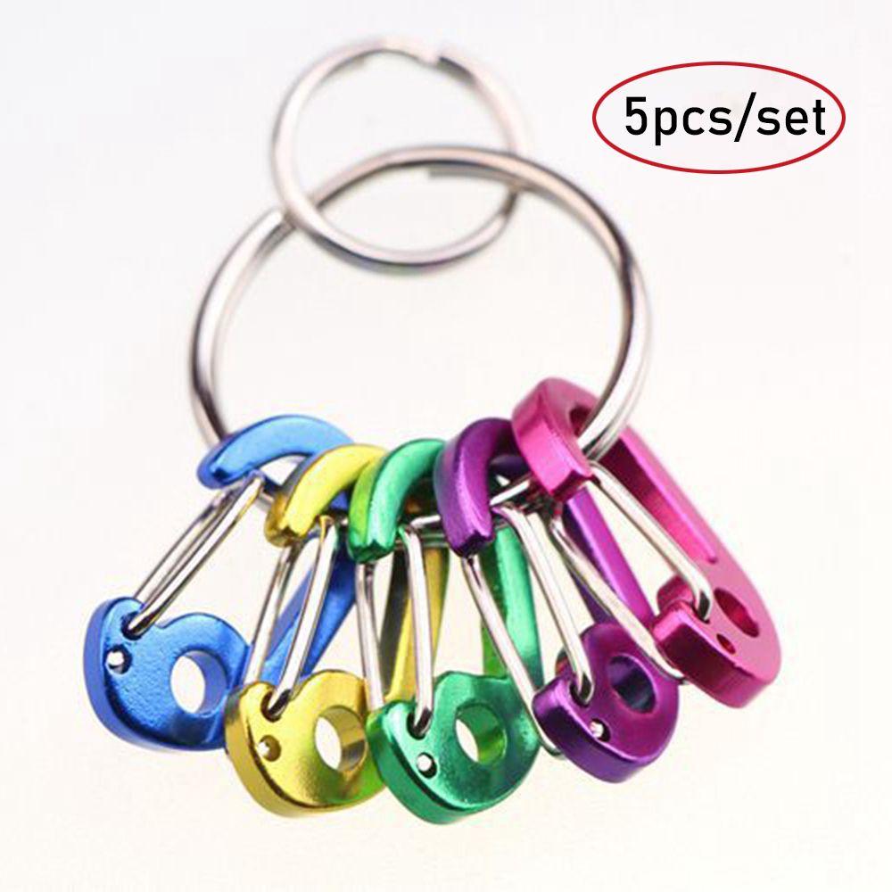 

Water Bottle Hanging Camping Equipment Backpack Buckles Outdoor Carabiner Snap Hook D-Type Buckle 5pcs