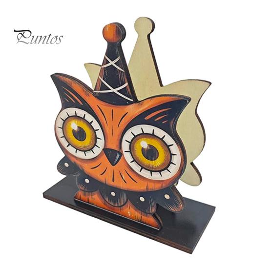 Cartoon Style Ornament Halloween Wooden Napkin Holder, Ghost Mummy Pumpkin Gothic Cute Table Decor Rustic Tabletop Tissue Dispenser for Farmhouse