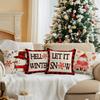 Christmas Snowman And Tree Pillowcase Bedroom Sofa Cushion Cover 100% Polyester Living Room Cushion Pillowcase Home Decor