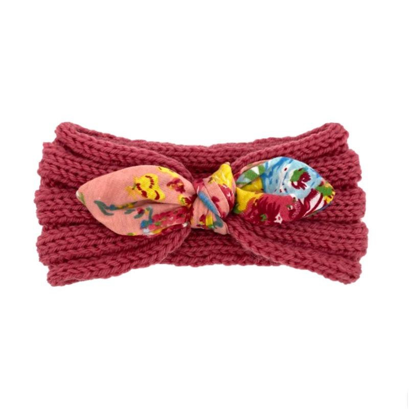 New children's wool headband, printed rabbit ear knitted wool headband baby headband baby headband