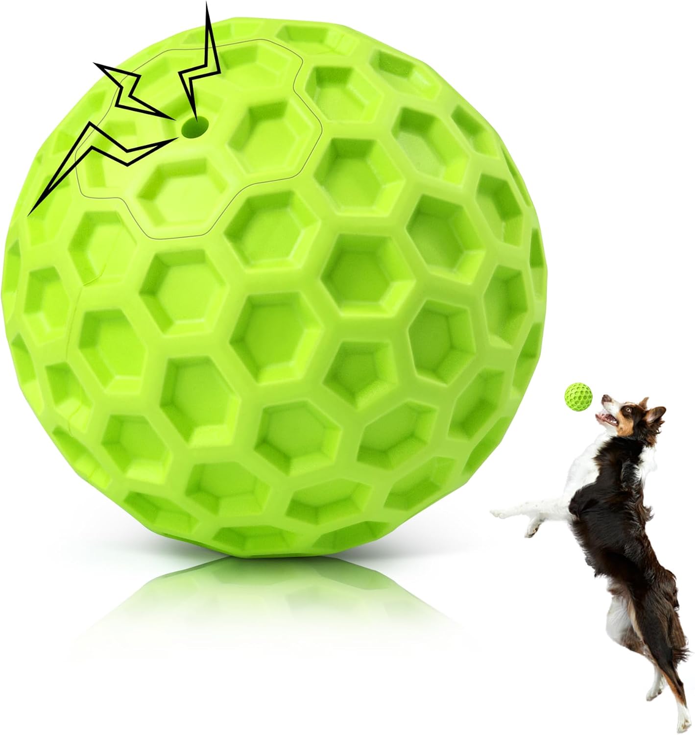 

Dog Ball, Relieves Anxiety, Cleans Teeth, Interactive Chew Toy for Aggressive Chewers, Dog Toy for Large Breeds, Outdoor Waterproof Large
