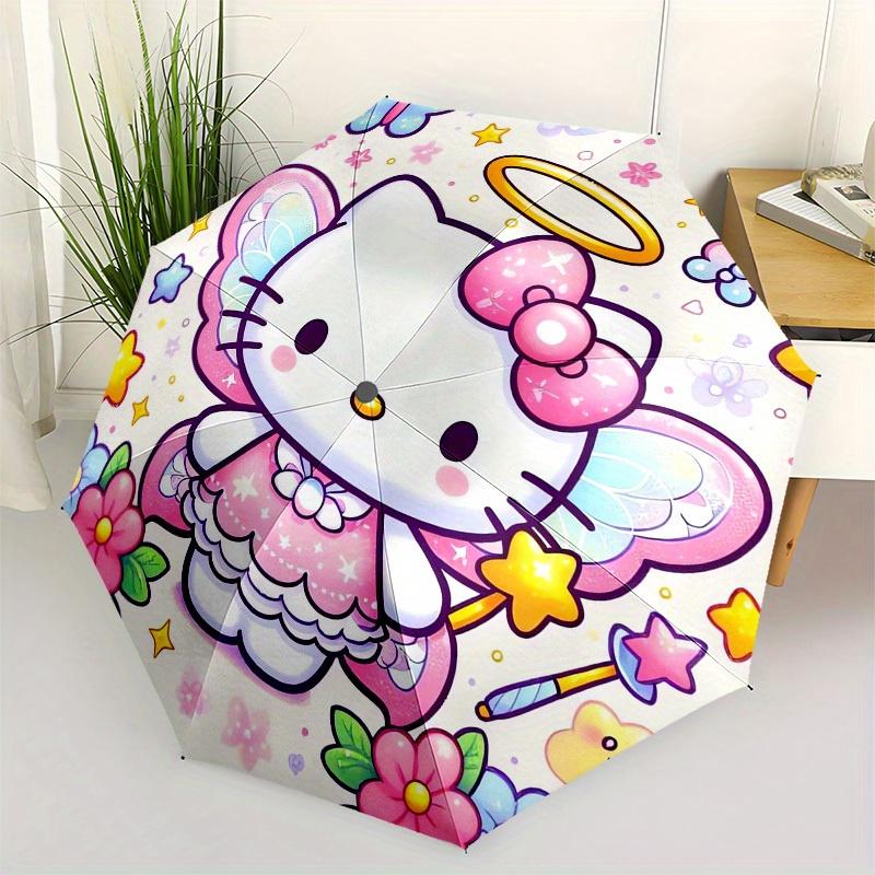 1pc Hello Kitty Angel Wings Umbrella with Plastic Handle,Suitable for All Seasons Home Travel Outdoor UmbrellaSanlio601