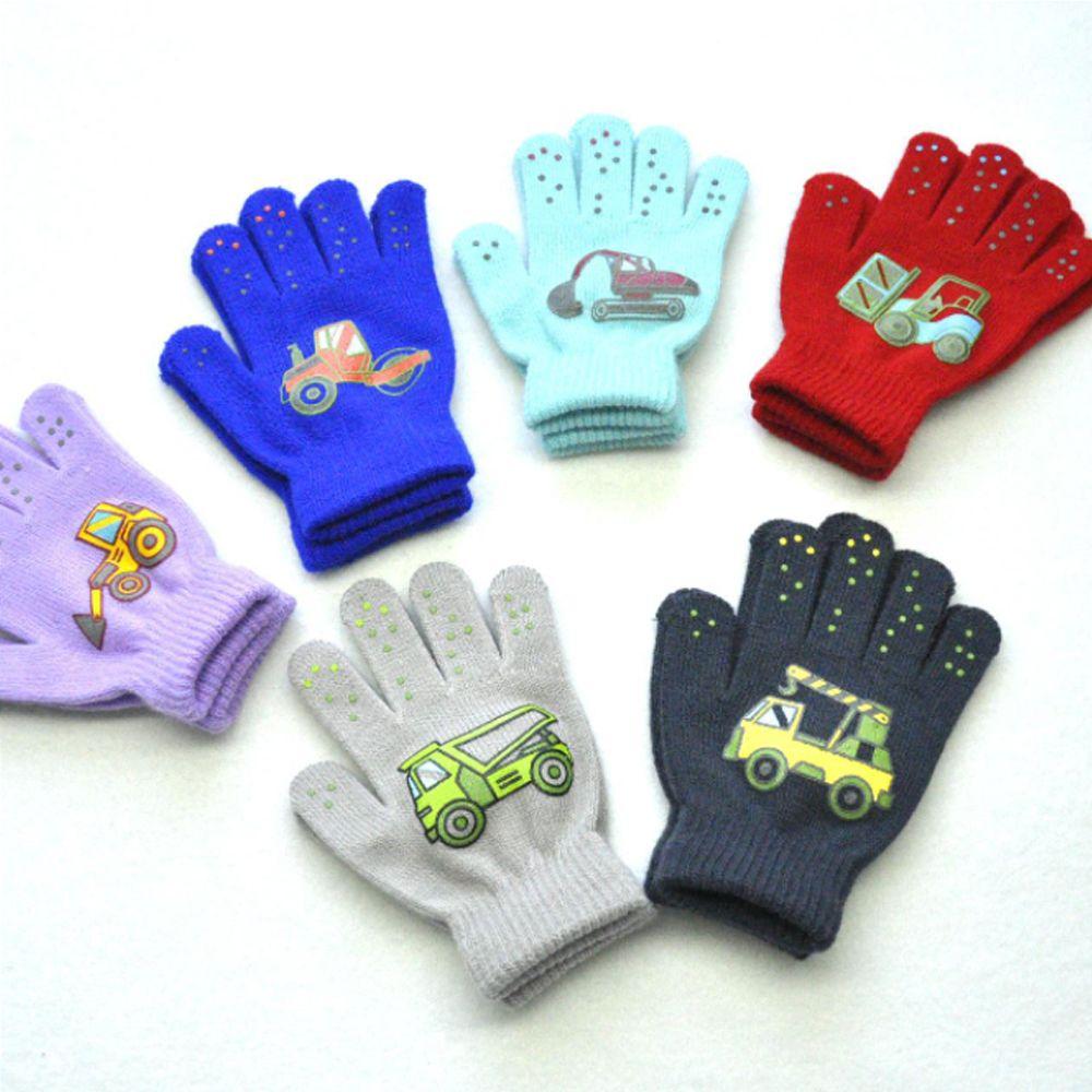 New Hot Outdoor Sports Soft Knitted Mittens Thick Warm Cute Cartoon Kids Gloves
