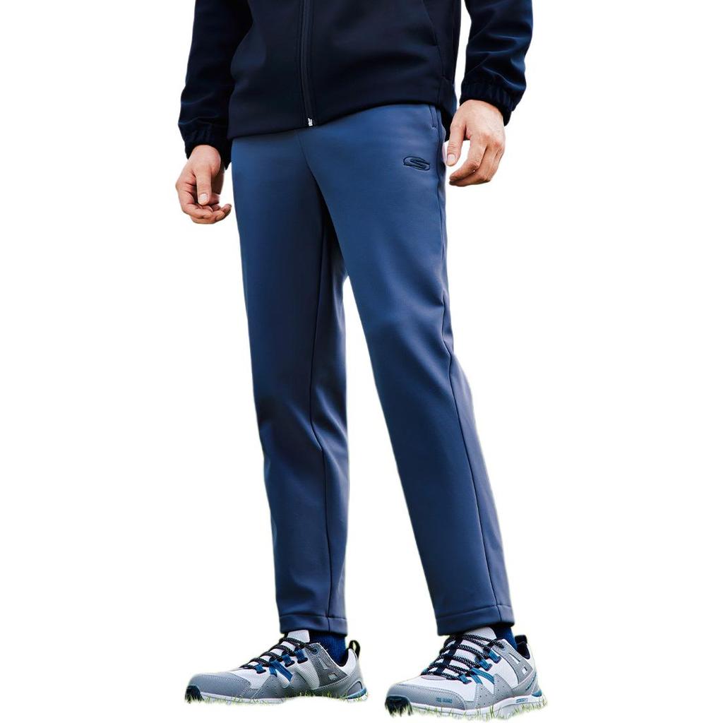 Skechers Soft Comfortable Simple Casual Knitted Sports Pants Men bottoms Periscope-Gray P424M136-0403