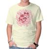 Unisex Crew Neck T-Shirt Cherry Blossom Fox Graphic Short Sleeve Casual Tee