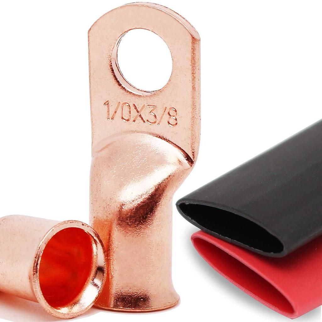 Cross-Border AWG Gold Copper Battery Terminal Connector Ring Cable