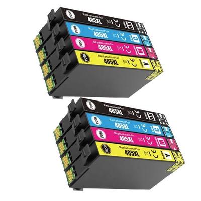 Licai 8x Ink Cartridges Epson 405 405XL Compatible for Epson Workforce Pro WF-3820DWF 4830DTWF 7830DTWF 7835DTWF Pro 7840DTWF