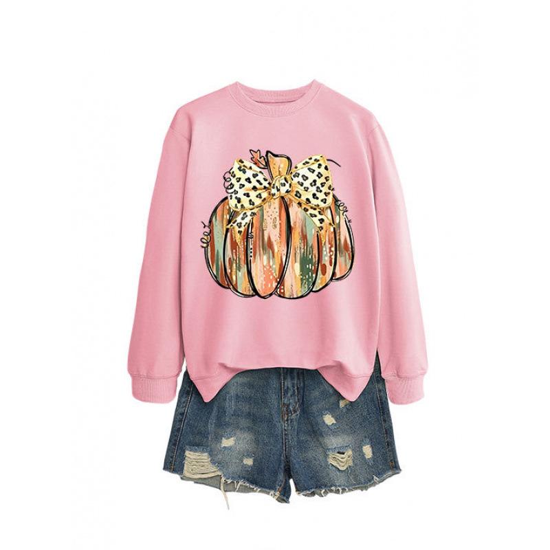 European Fashion Leopard Print Bow Long Sleeve Women's Hoodie