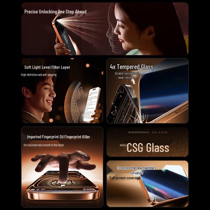 

BIAZE iPhone 17 Pro Max 28-Degree Anti-Peep Tempered Glass Screen Protector