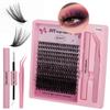Natural Lash Clusters Kit Fluffy Individual Lashes C Curl Cluster Eyelash Extensions Diy Fluffy Dense Lash Extension Kit