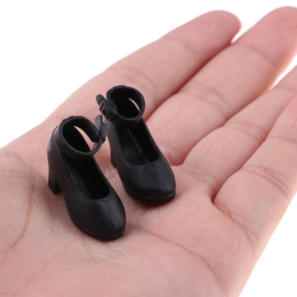 Fashion Doll High Heel Shoes for 1/6 BJD Dolls Dress up Accessory Black
