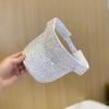Cappellino da Baseball Scintillante con Strass da Donna Cappello Estivo Coreano Visiera Parasole Regolabile Sport all'Aperto Spiaggia Cappelli da Sole Accessori da Donna