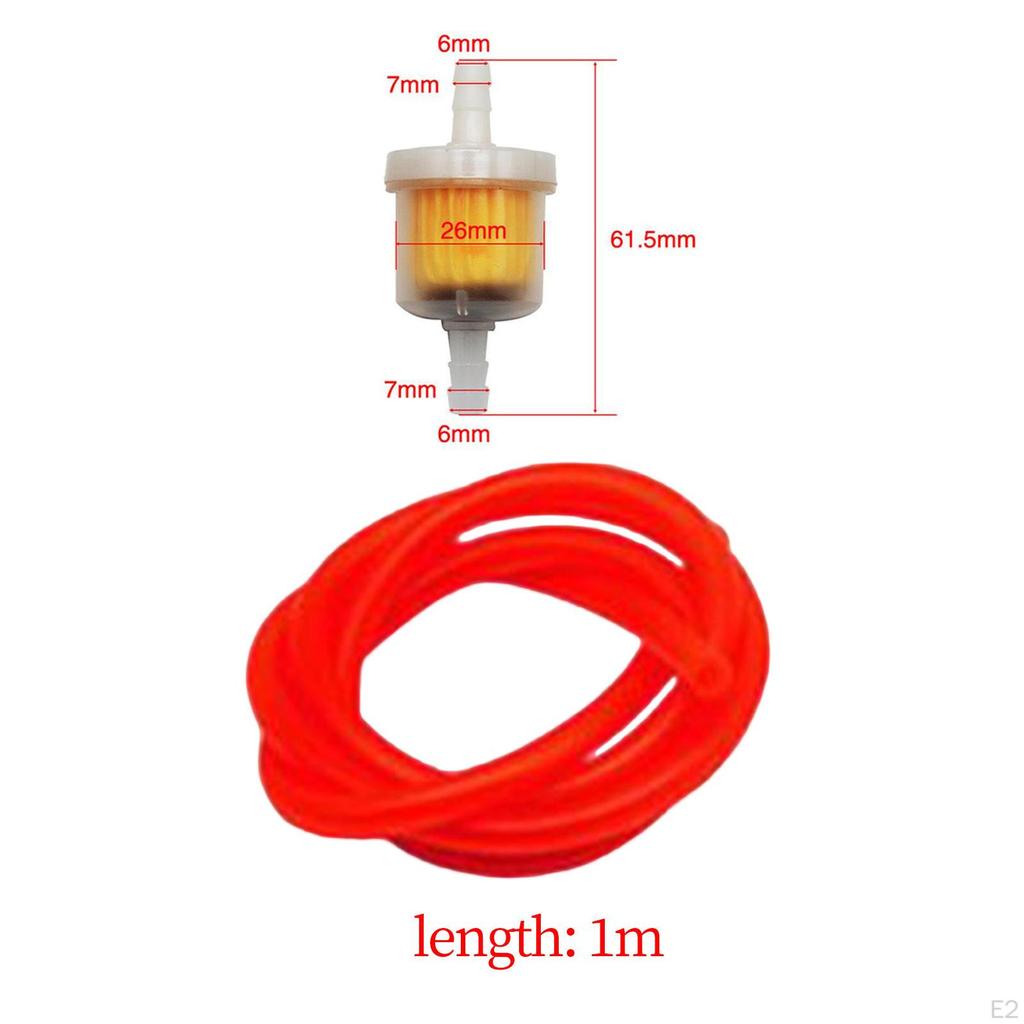 Fuel Switch Valve Hose Line Easy Installation Accessories for Go Karts Red