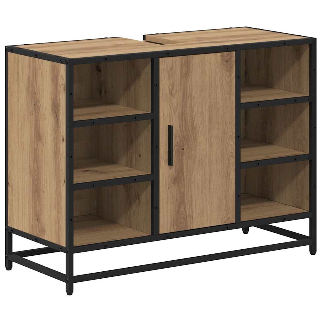 Bathroom Furniture Set 3 Pcs Artisan Oak 80 X 33 X 60 Cm