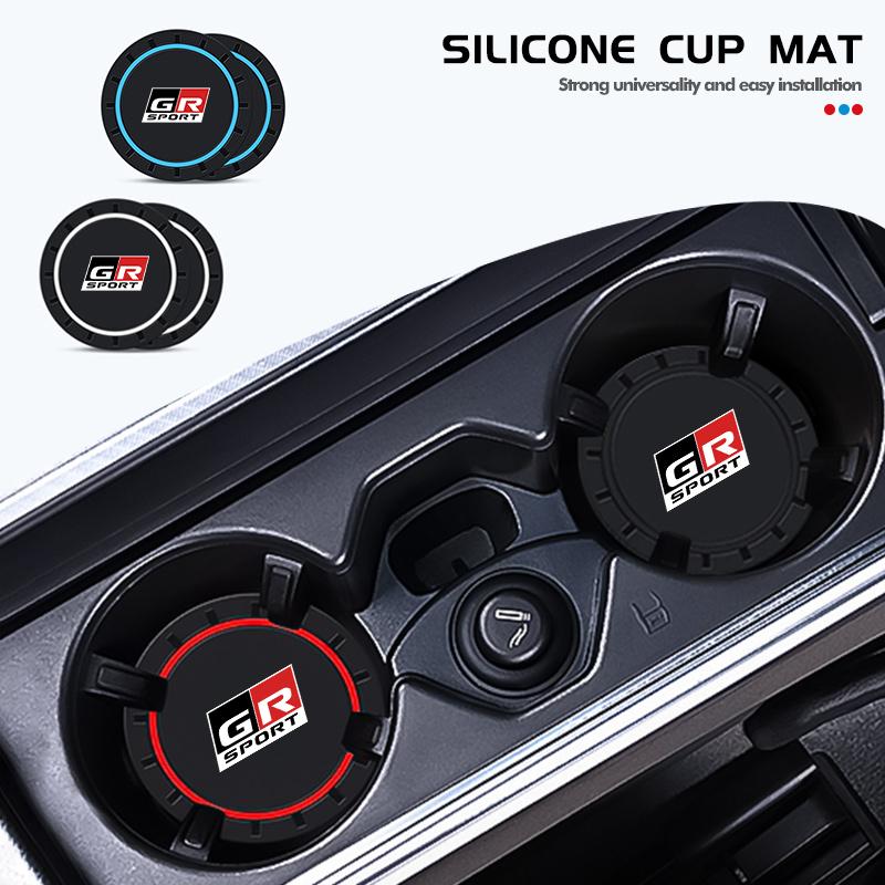 For S2 Car Waterproof Anti Slip Water Cup Mat Auto Interior Accessories chr Corolla Camry rav4 Yaris hilux prius avensis JH2