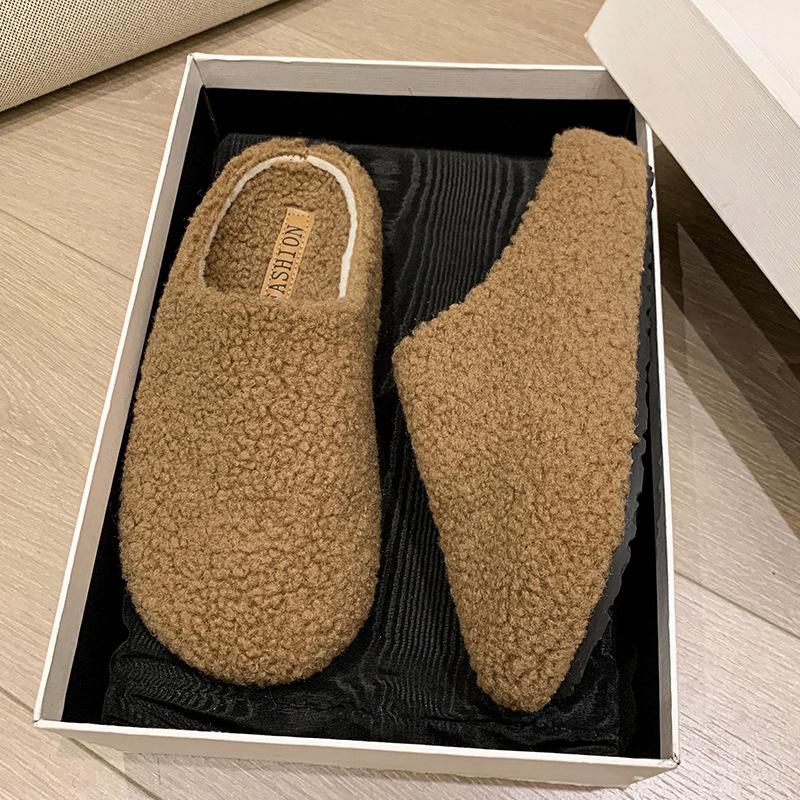 

Полутапочки Баотоу Мао Мао для ношения на улице осенью и зимой 2025 года, новая мягкая подошва с ощущением ходьбы по дерьму, повседневные одинарные туфли на один шаг 40 верблюд