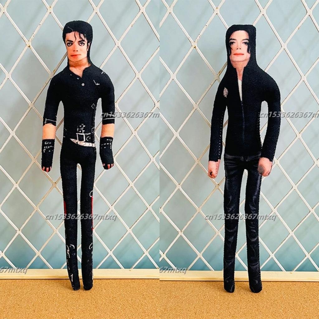 10 Stylów Miękka Wypchana Lalka Pluszowa Michael Jackson Zestaw Wiele Klasycznych Kostiumów Scenicznych Długi Design Na Ozdobę Fani Muzyki