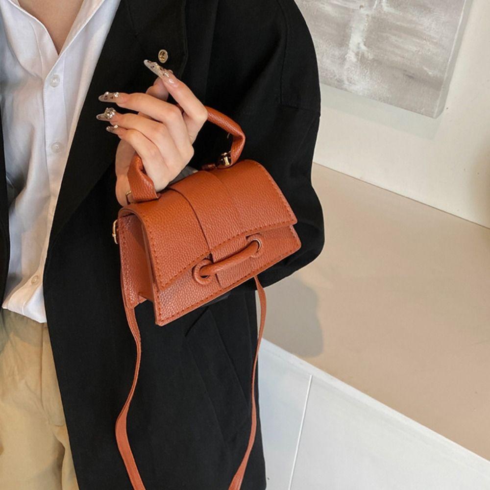 Solid Color Mini Coin Purse Handbag Women's Shoulder Bag Casual Chic Crossbody Bag  Women