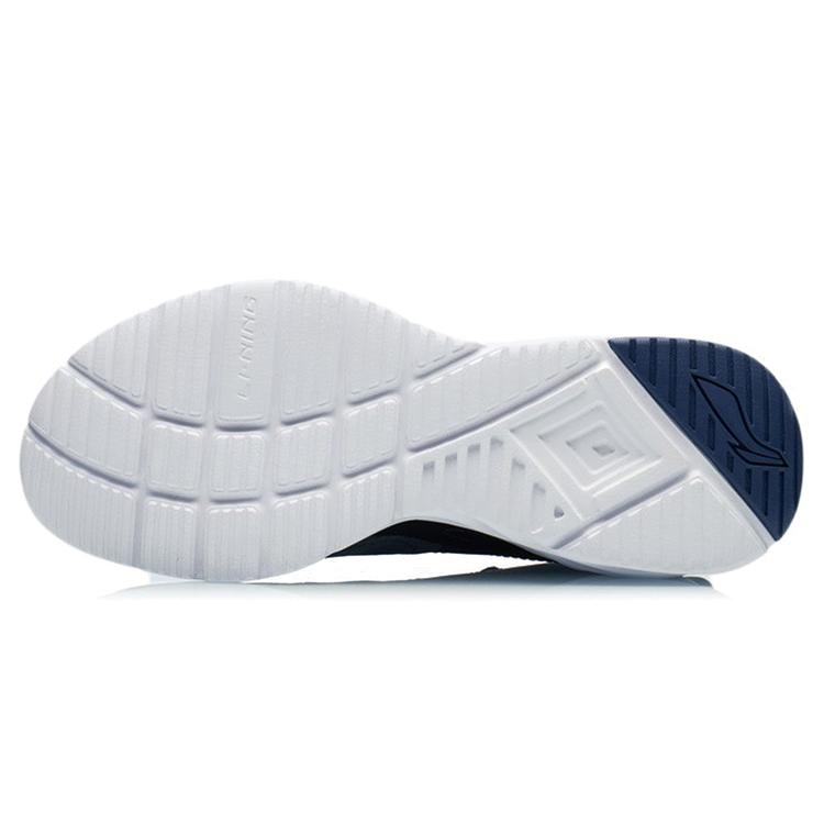 Li Ning Cushioning Slip Resistant Abrasion Resistant Reflective Low Top Running Shoes Men's Blue Gray ARSR045-2