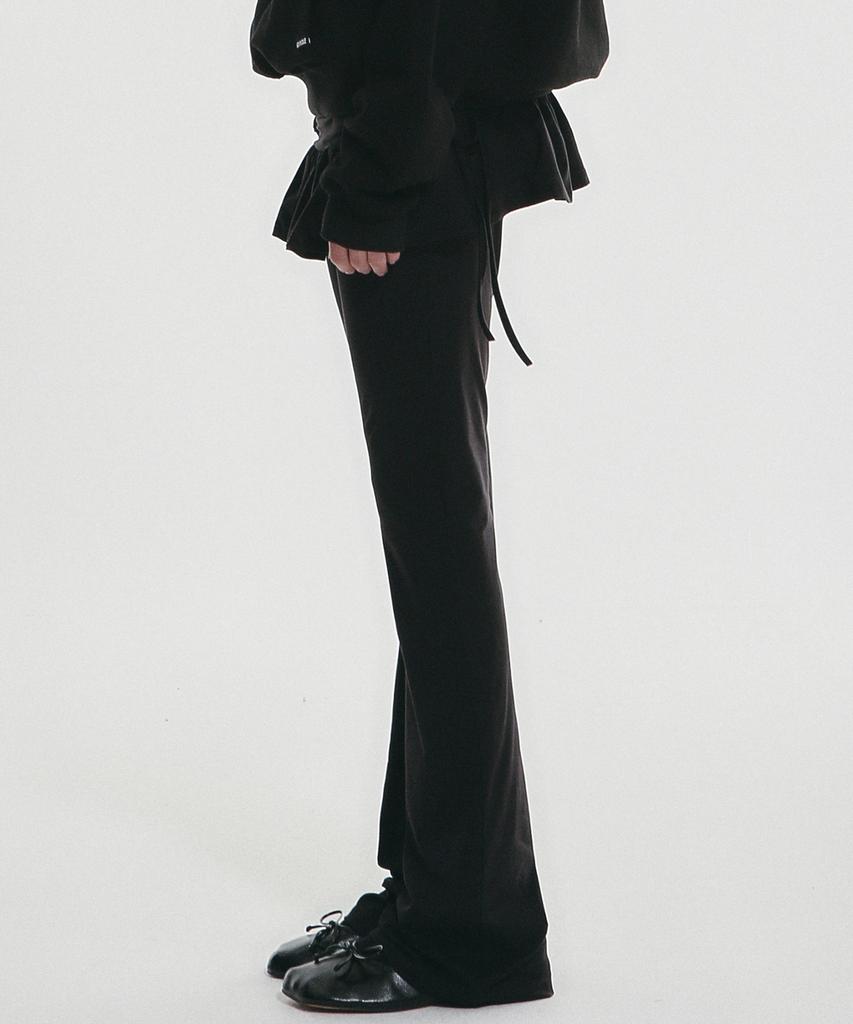 Nigaennikol Layered Ruffle Skirt Pants_Black