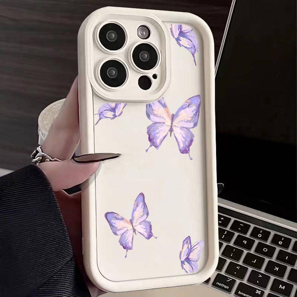 Angel Eye Soft TPU Phone Case for Samsung A05 A30 A50 A13 A23 A53 A14 A24 A34 A54 A15 A25 A35 A55 S20 S23 FE S24 Ultra Ae59 Butterfly art design Cute