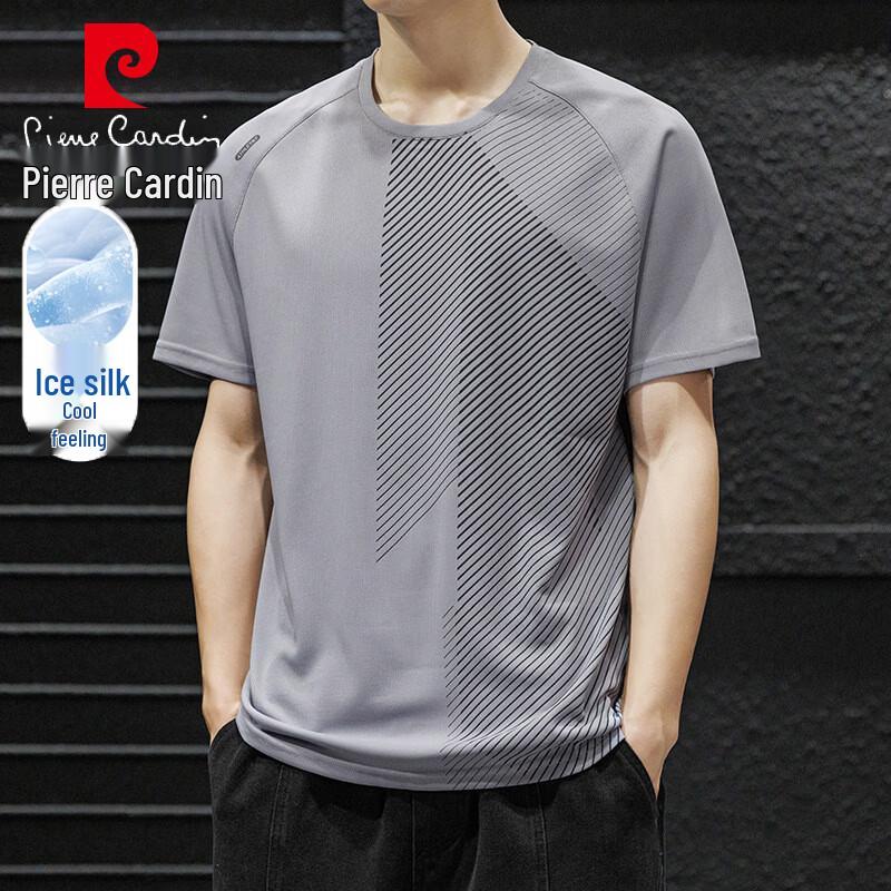 

Pierre Cardin Men s Ice Silk Short Sleeve T-Shirt L
