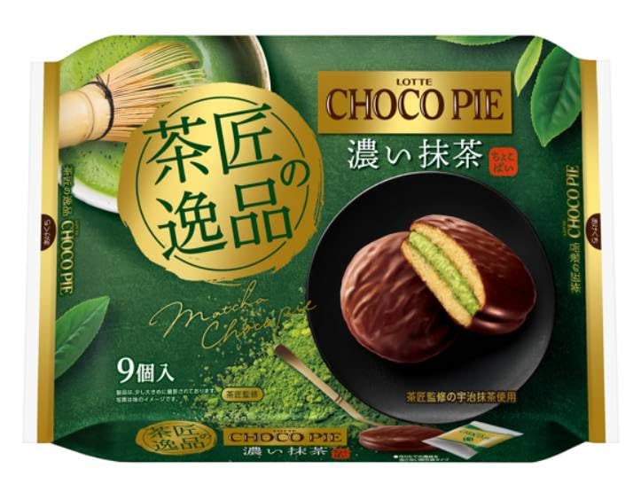 Lotte Choco Pie Party Pack Rich 1 упаковка (Шедевр чайного мастера, Маття) (9 штук)