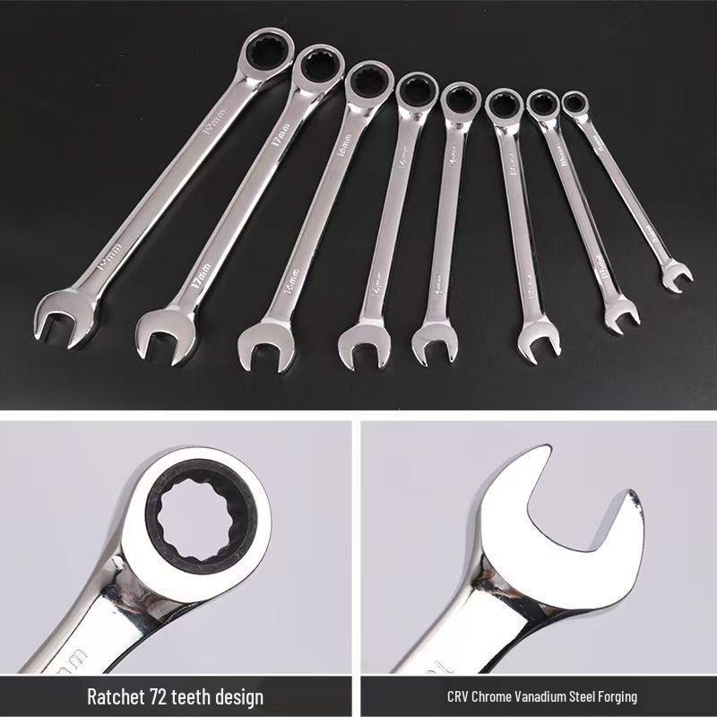 Multifunctional Double-End Ratchet Wrench for Auto Repair
