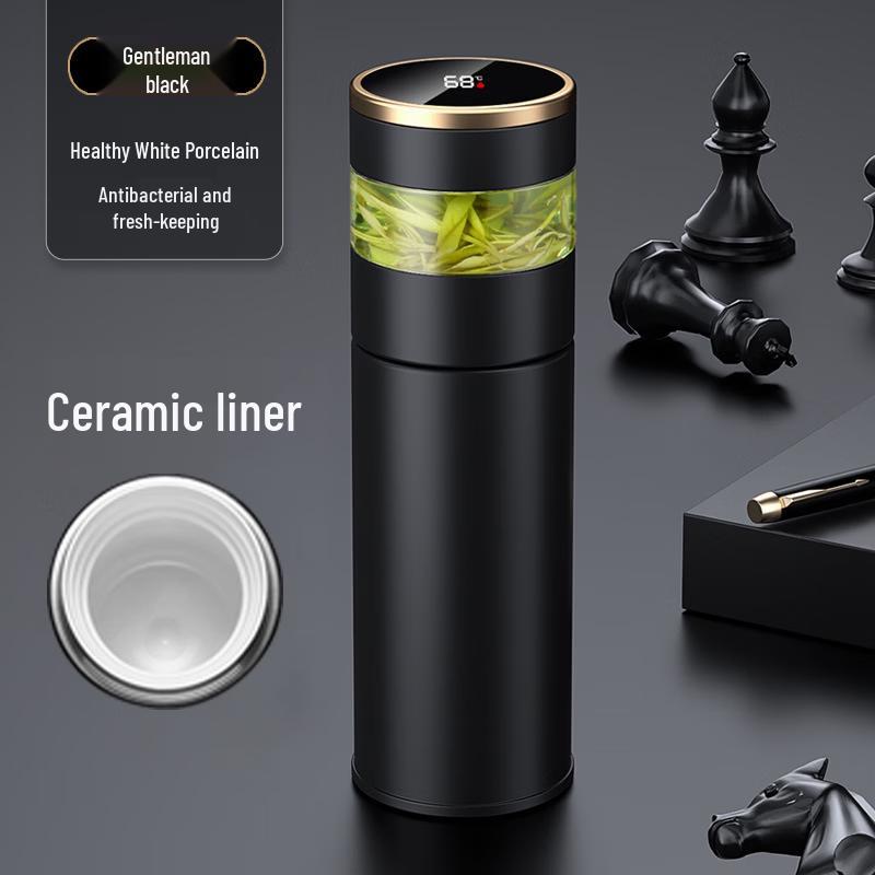 Ming Zhan Xuan Double-Layer Insulated Tea Separation Glass Mug