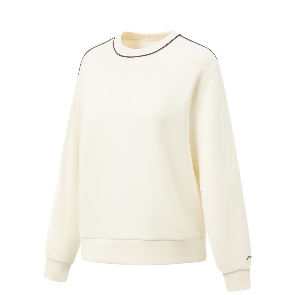 Li Ning Fitness Series Round Neck Loose Logo Sweatshirt Women sweatshirt AWDW500-4