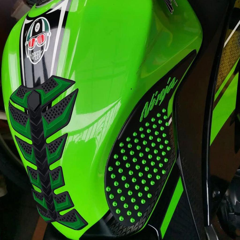 3D Rubber Gas Fuel Oil Tank Pad Protector Cover Universal Motorcycle Tank Sticker Fish Bone
