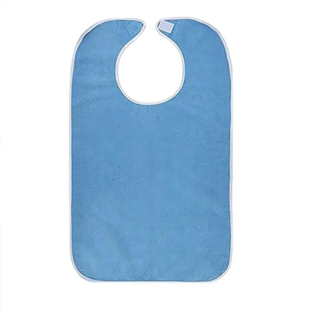Adjustable Adult Bibs Stain Resistant Washable Elderly Bib Soft Thicked Senior Citizens Bibs Elderly Men And Women