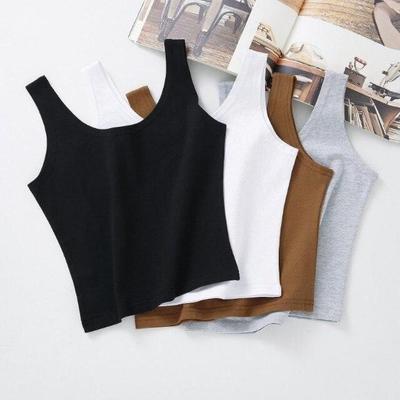 Sexy Tank Top Black Halter Crop Tops Women Summer Camis Backless Camisole Fashion Casual Tube Female Sleeveless Cropped Vest