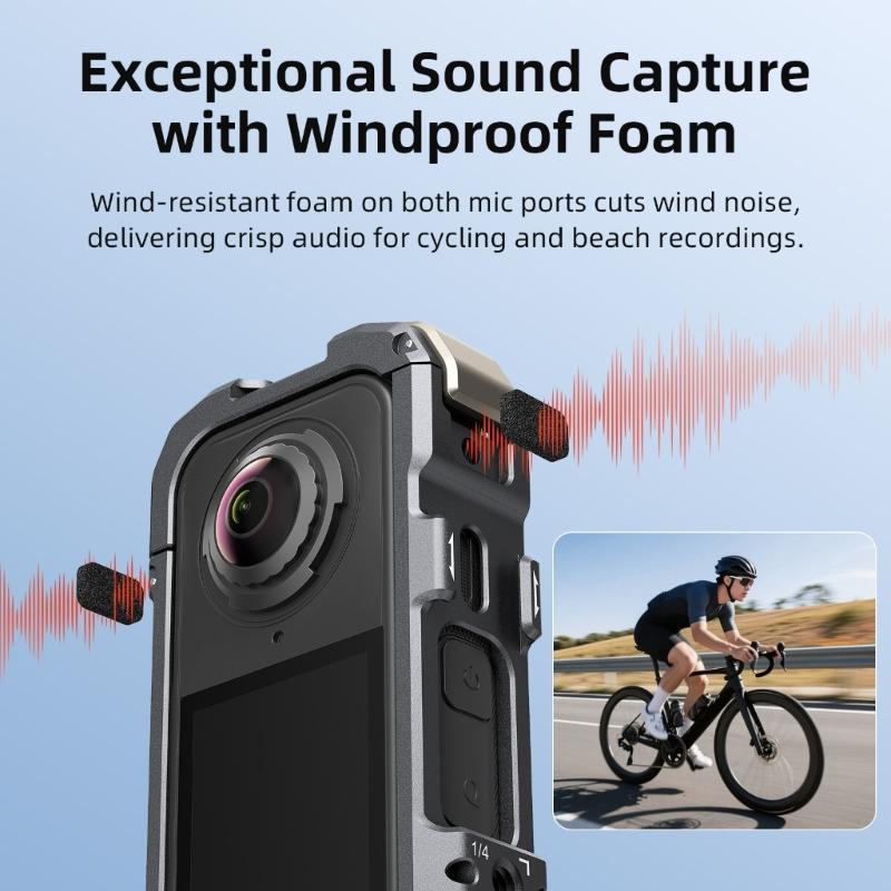 Quick Release Cage For X4 Air Action Camera Mount With Cold Shoe Full Protective Frame Case Accessories