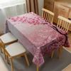 Cherry Blossoms Tablecloth Pink Flowers Floral Painting Table Cover Wrinkle Resistant Kitchen Dining Party Decoration