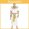 Elegant Unisex Egyptian Pharaoh And Queen Costume For Theatrical Events And Parties