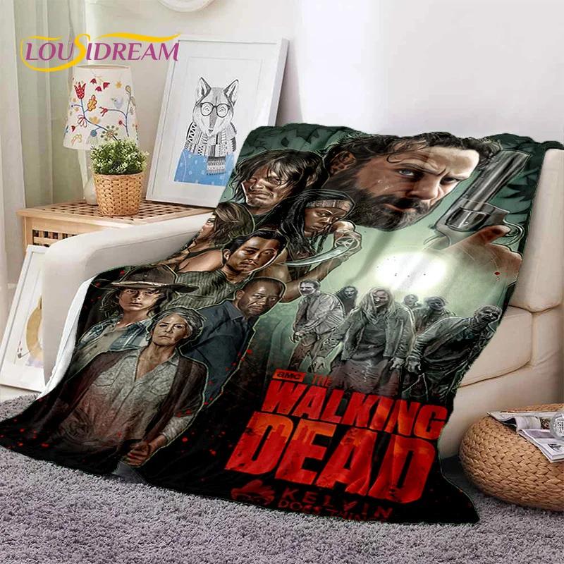 The Walking Dead Lincoln TWD Miękki Flanelowy Koc na Łóżka Sypialnię Kanapę Piknik, Koc Rzutowy do Okrycia na Zewnątrz Rekreacja Drzemka Prezent