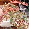 Christmas Miniature 3D Cabin Scene Stickers – Cute Handmade Cartoon Stickers for Journals